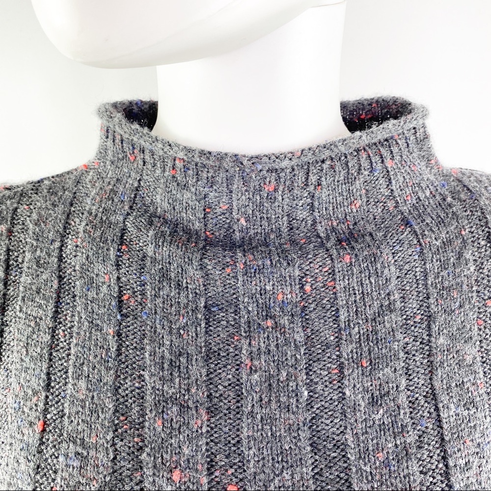 Madewell Coal Gray DONEGAL Rolled Mock Neck Dress - Picture 5 of 11